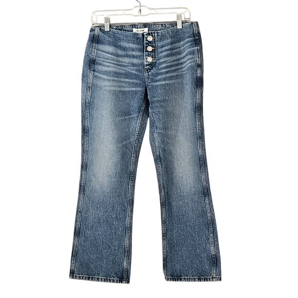 Re/Done Originals Button Front Crop Boot Jeans - Riot - sz 26 - NWT - Picture 2 of 8